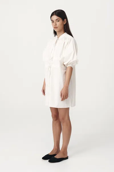 Rowie The Label Piper Organic Mini Dress In White