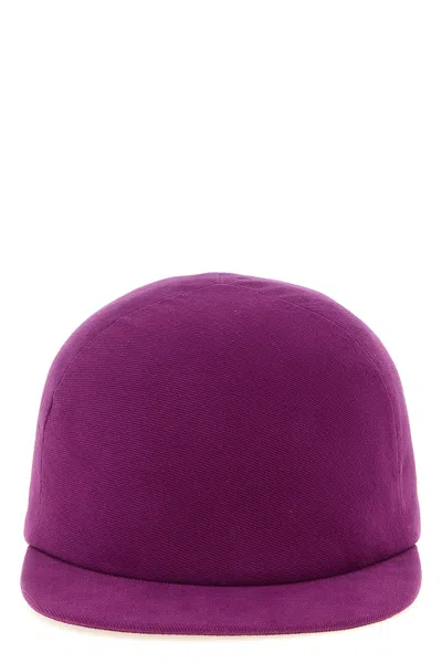 Balenciaga Purple Drill Solid Baseball Hat In Purple