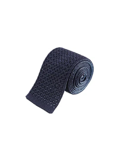 Ferragamo Square Head Tie In Blue
