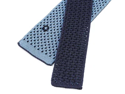 Ferragamo Square Head Tie In Blue