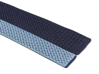 Ferragamo Square Head Tie In Blue