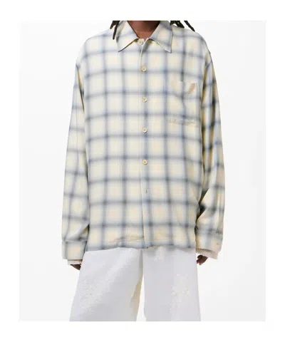 Our Legacy Off-white Drift Shirt In Blue