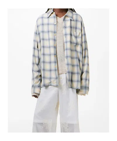 Our Legacy Off-white Drift Shirt In Blue