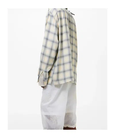 Our Legacy Off-white Drift Shirt In Blue