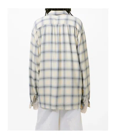 Our Legacy Off-white Drift Shirt In Blue