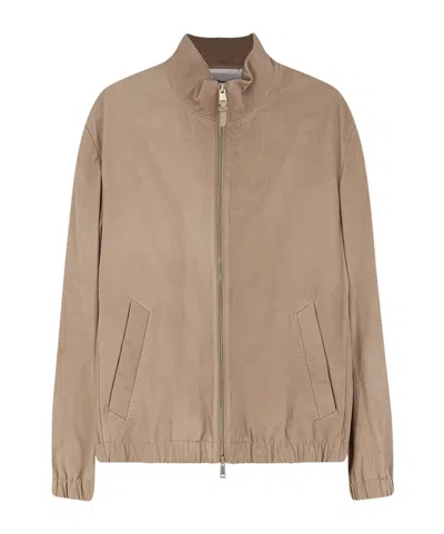 Hugo Boss Blazer Jacket Elasticated Cuffs Hem Pockets In Neutral