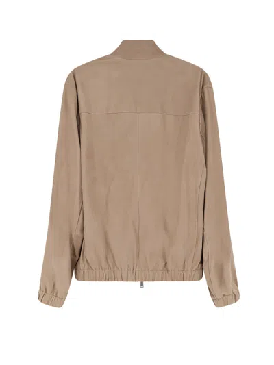 Hugo Boss Blazer Jacket Elasticated Cuffs Hem Pockets In Neutral