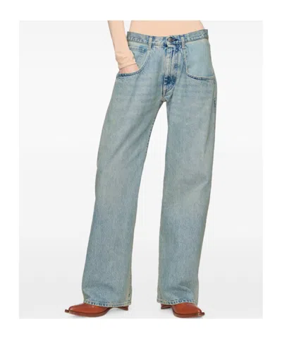 Maison Margiela Straight-leg Jeans With Exaggerated Pocket In Black