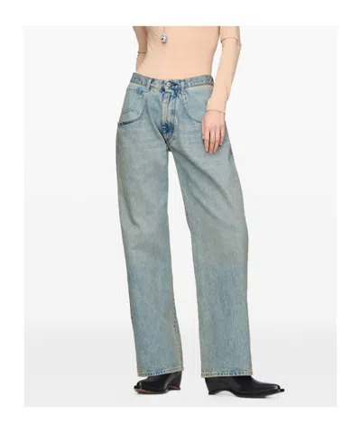 Maison Margiela Straight-leg Jeans With Exaggerated Pocket In Black