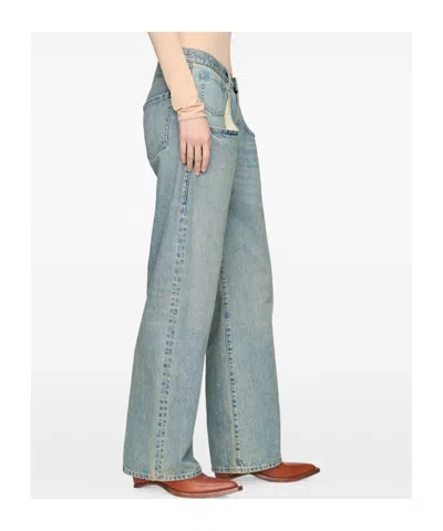 Maison Margiela Straight-leg Jeans With Exaggerated Pocket In Black