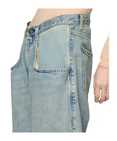 Maison Margiela Straight-leg Jeans With Exaggerated Pocket In Black