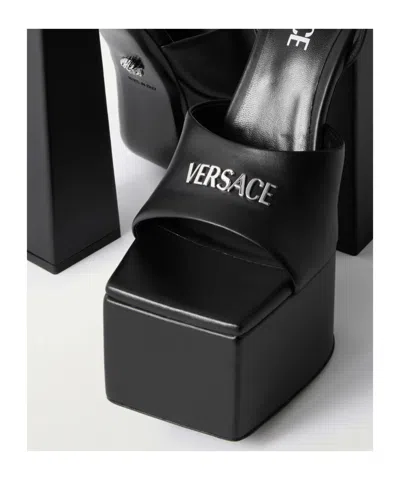 Versace Platform Sandals In Black