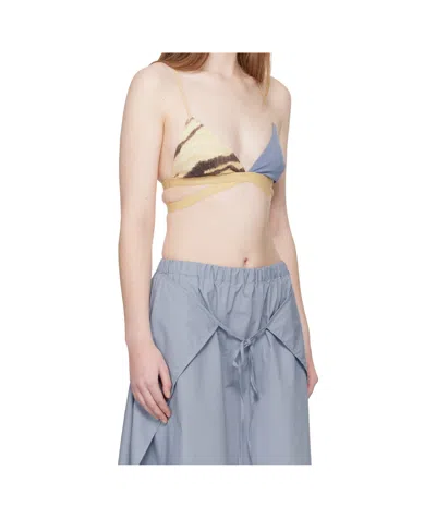 Baserange Thin-strapped Bra In Multi
