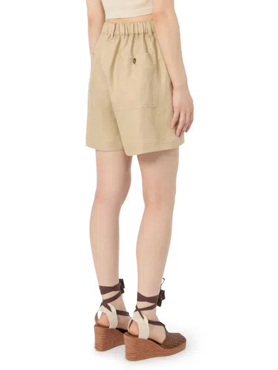 Weekend Max Mara Belt Loop Shorts In Brown