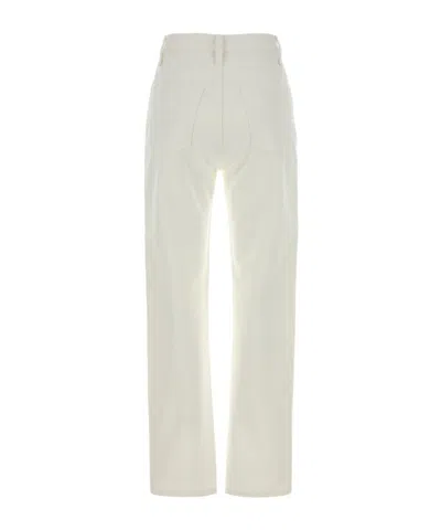 Jil Sander Belt Loop Jeans In White