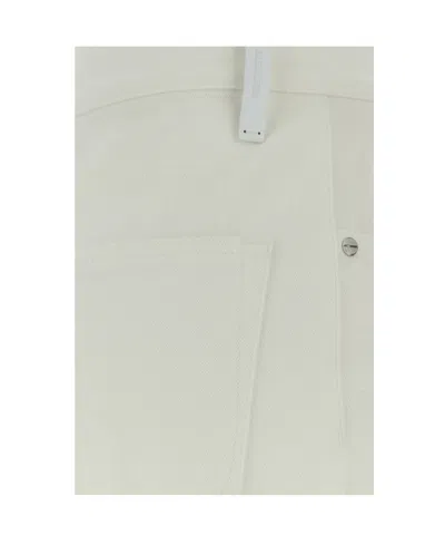 Jil Sander Belt Loop Jeans In White