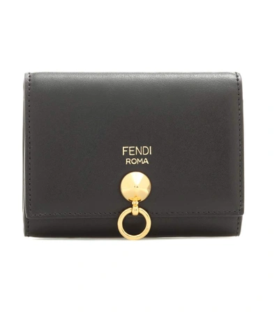 Fendi Leather Coin Wallet In Eero