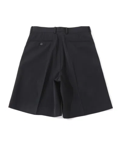 Auralee Wool Belt Loop Shorts In Black