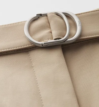 Dior Belted Flared Pants In Brown