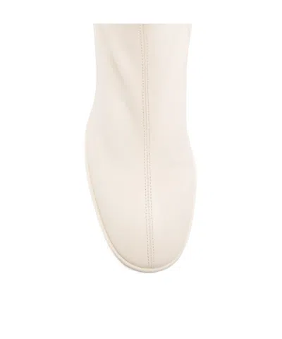 Aeyde Zippered Ankle Boots In White