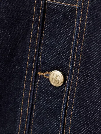 Ulla Johnson Cape Buttoned Jacket In Blue