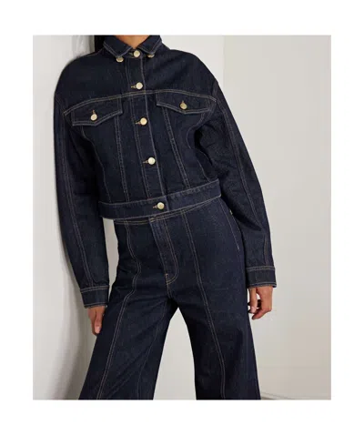 Ulla Johnson Cape Buttoned Jacket In Blue