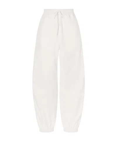 Rohe Crushed Cotton Volume Trousers Optic White In White