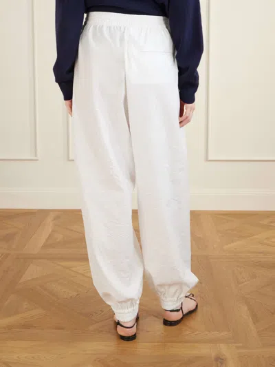 Rohe Crushed Cotton Volume Trousers Optic White In White