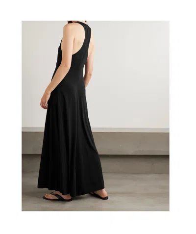 St Agni Cut Away Maxi Dress In Black
