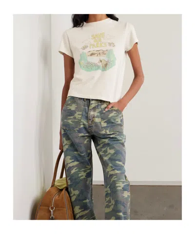 Re/done Printed T-shirt In White