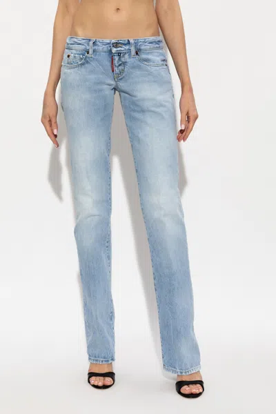 Dsquared2 Belt Loop Jeans In Blue