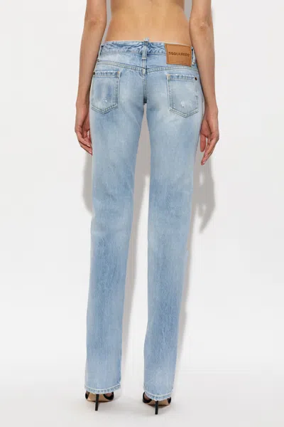 Dsquared2 Belt Loop Jeans In Blue