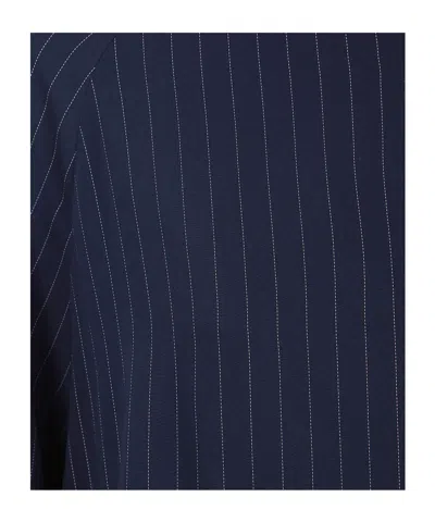 The Frankie Shop Baxter Stripe-pattern Bomber Jacket In Blue