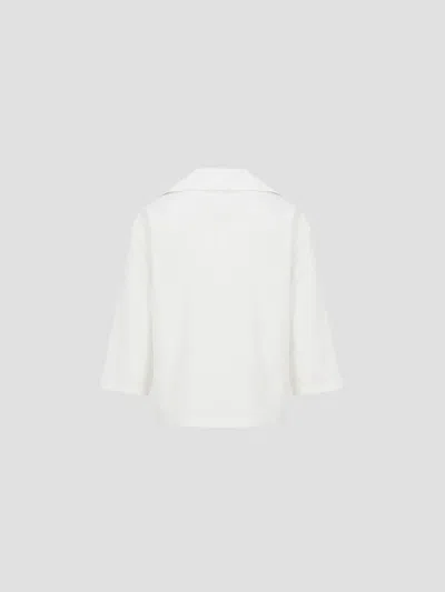 Rohe Wingtip-collar Top In White