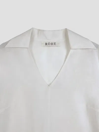 Rohe Wingtip-collar Top In White