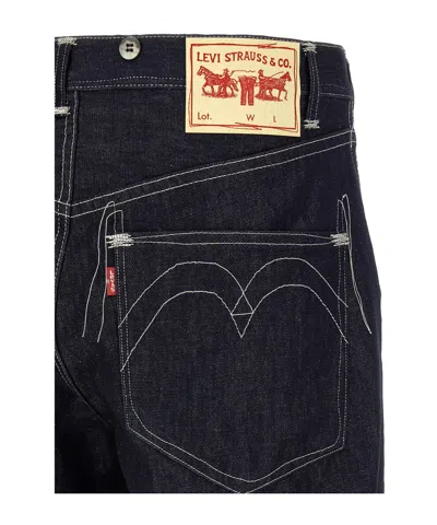 Junya Watanabe Navy Blue Solid Jeans In Blue