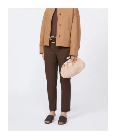 Weekend Max Mara Medium Raffia-effect Pasticcino Bag In Pink