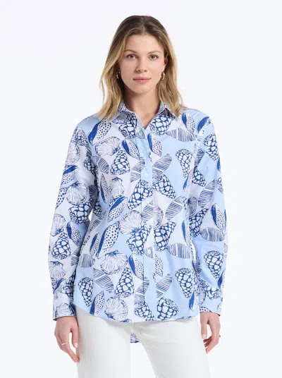 Robert Graham Carrie Long Sleeve Woven Shirt In Blue