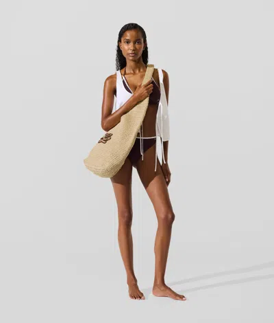 Karl Lagerfeld K/autograph Beach Bag In Brown