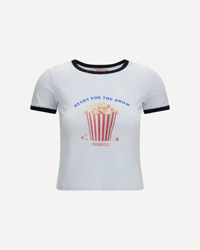 Fiorucci Popcorn Print Baby T-shirt In White