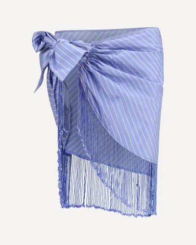 The Andamane Dolly Wrap Skirt In Blue
