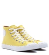 Chloé High-top Leather Sneakers In Yellow Suelight