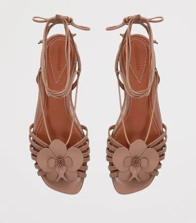 Zimmermann Leather Orchid Sandals In Multi