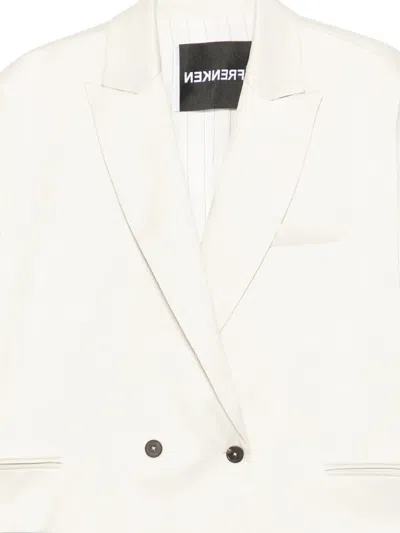 Frenken Double-breasted Blazer In Neutral