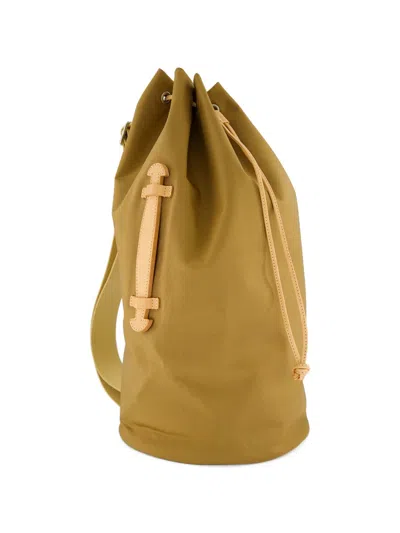Auralee Aeta Drawstring Backpack In Brown