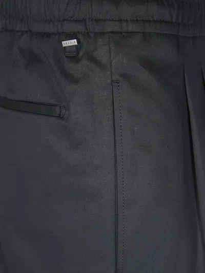 Be Able Double-pleat Elasticated Trousers In Black