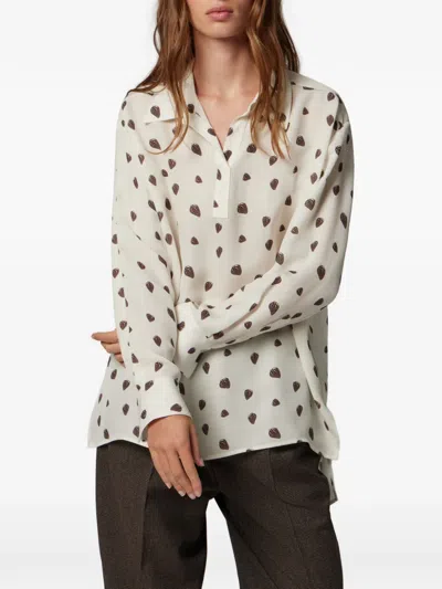 Paul Smith Strawberry Patterned Blouse In Neutral