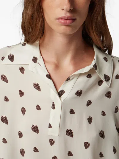 Paul Smith Strawberry Patterned Blouse In Neutral