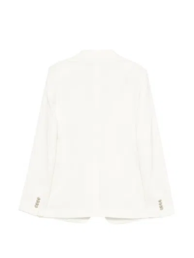 Tagliatore Single-breasted Peak-lapel Suit In White