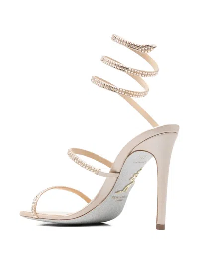 René Caovilla Rene Caovilla Womens Blush Cleo 80 Crystal-embellished Leather Heeled Sandals